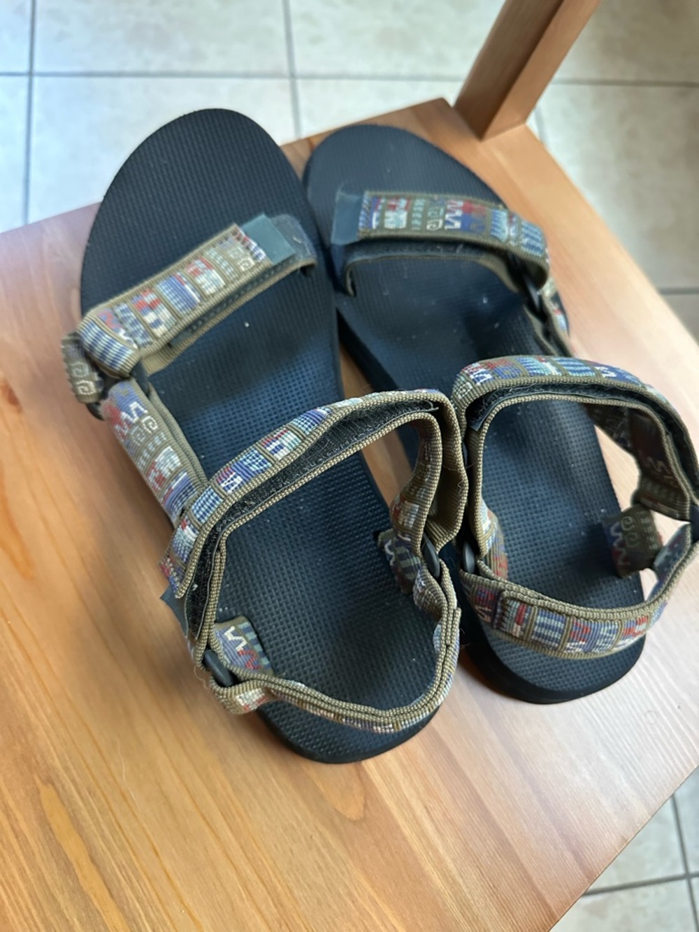 Men’s Tevas, Size 10, Outdoor Sport Sandals - Black and Olive
